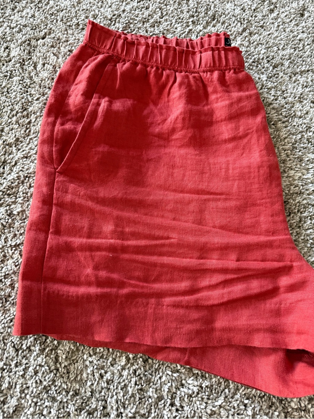 JCrew Red Linen Blend Shorts